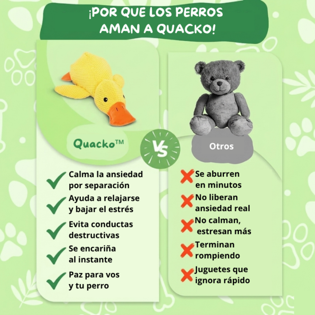El Juguete Calmante Quacko™ | Reduce Ansiedad y Estrés en Perros